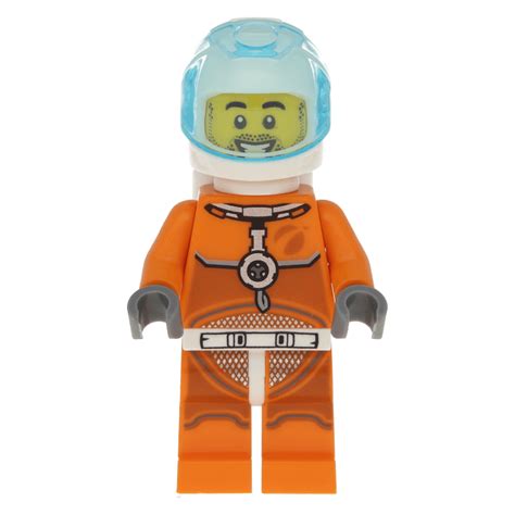 LEGO Minifigur cty1059 - Astronaut - Male, Orange Spacesuit with Dark ...