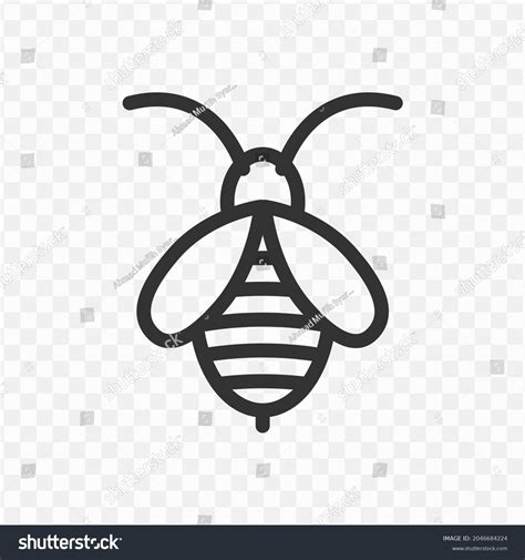 Vector Illustration Bee Icon Dark Color Stock Vector (Royalty Free ...