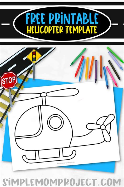 Free Printable Helicopter Template – Simple Mom Project