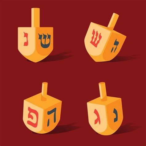 Dreidel Vector Pack 262023 Vector Art at Vecteezy