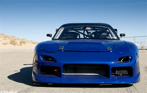 Wallpaper tuning, Mazda, blue, blue, tuning, Mazda, RX-7 images for desktop, section mazda ...