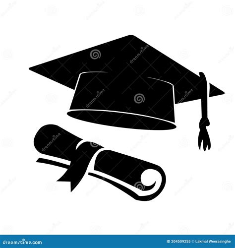 Graduation Cap Vector Silhouette