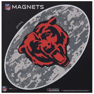 Chicago Bears 6" x 6" Digi Camo Oval Car Magnet - NFLShop.com