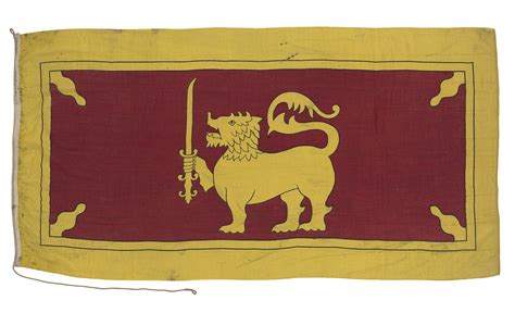 National Flag of Ceylon (1948-1951) | Royal Museums Greenwich