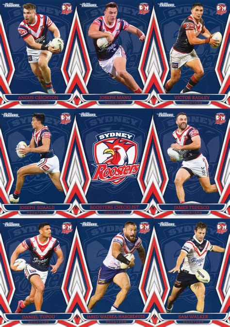 2023 NRL Traders Base Team Set - Sydney Roosters - Gold Coast Trading Cards