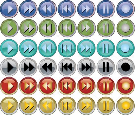 Colored music buttons — Stock Vector © MarketOlya #1342705