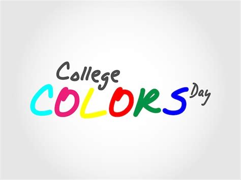 Premium Vector | National college colors day. Typography logo, Geometric Premium Vector