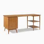 Mid-Century Modular Desk w/ File Cabinet & Shelves (70") | West Elm
