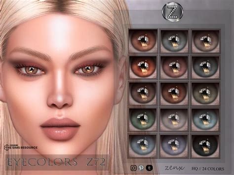 ZENX EYECOLORS Z72 in 2023 | Sims 4 cc eyes, Sims 4 cc folder, Makeup cc
