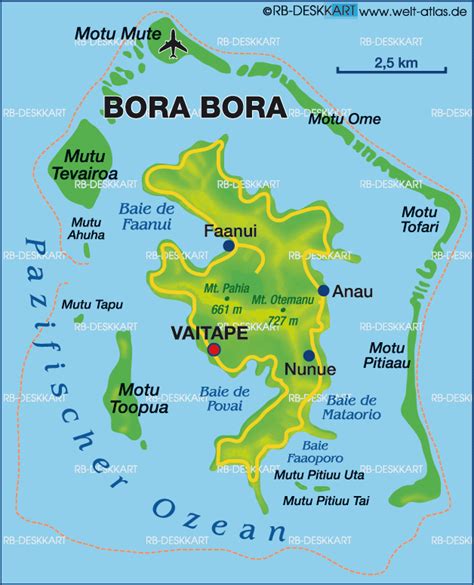 Map of Bora Bora