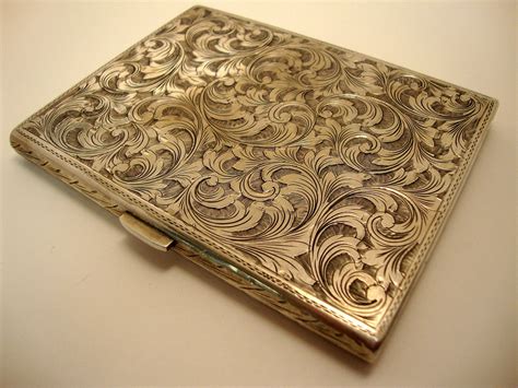 Nice Sterling Silver Cigarette Case Vintage 1940's.