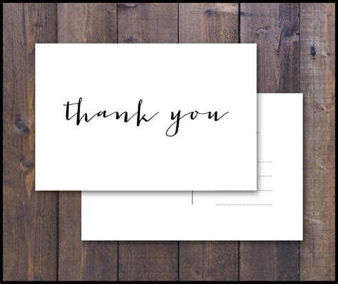 Thank You Postcard PC TY Card Note Card Notecard Classic - Etsy