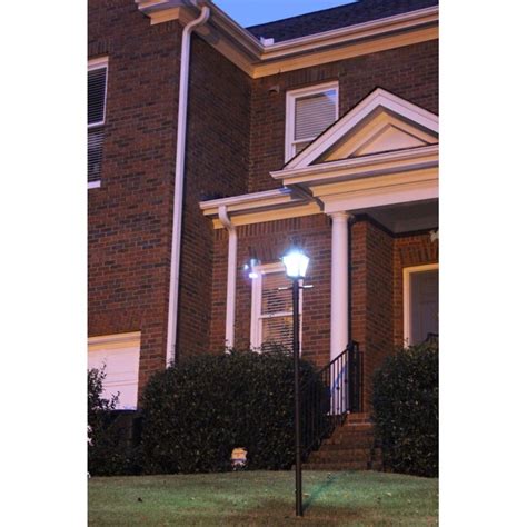 Gama Sonic Baytown 83-in H Black Solar LED Post Light in the Complete Post Lights department at ...