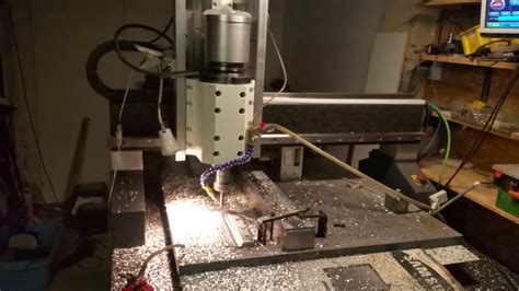 Home made cnc, aluminium milling - YouTube