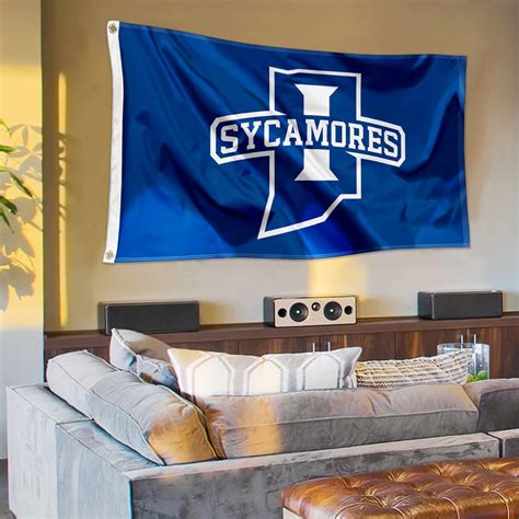 Indiana State Sycamores Wordmark Flag - State Street Products