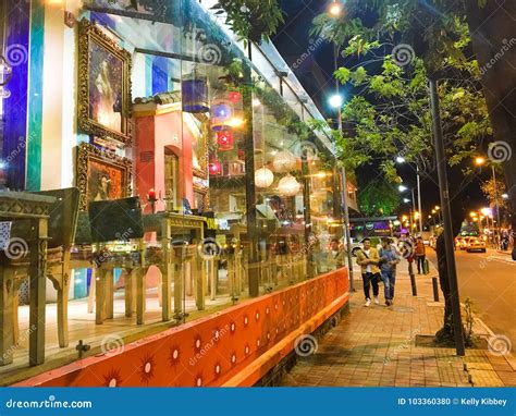 Quito Ecuador Colorful Restaurant Front Night Life Editorial Image - Image of bright, displaying ...