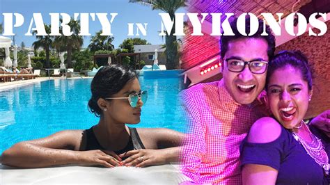 Exploring Mykonos Nightlife - Beach Party in Mykonos + Dinner By The Sunset - YouTube