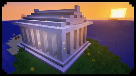 Minecraft: How to make a Greek temple - YouTube