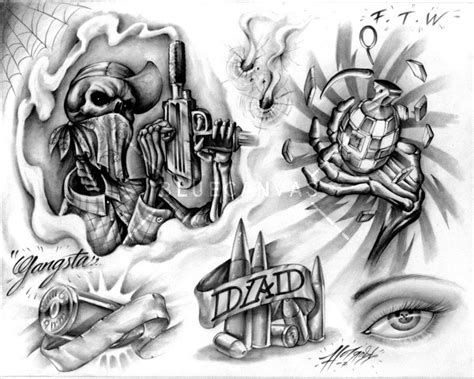 Gangsta Tattoo Images & Designs