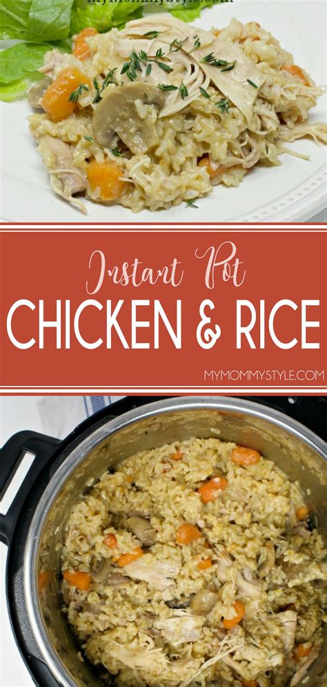 Instant Pot Chicken and Brown Rice {Comfort Food} | My Mommy Style