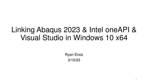 (PDF) Install Abaqus 2023 User-Subroutines: How to Link Abaqus 2023 ...