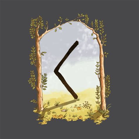 rune kenaz - magical symbol - Kenaz - T-Shirt | TeePublic