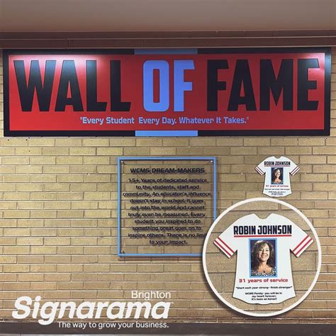 Custom dimensional Wall of Fame installation for Weld Central Middle School . . . # ...