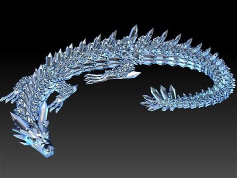 ARTICULATED CRYSTAL DRAGON - FLEXI CRYSTAL DRAGON 3D PRINT 3D model 3D ...