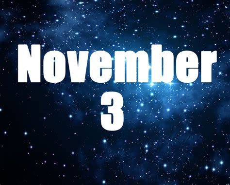 November 3 Birthday horoscope - zodiac sign for November 3th