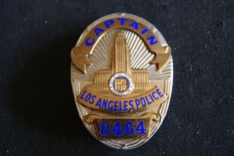 Los Angeles Police, Retired Police Badge.Series 6 Captain Badge.Entenmann-Rovin | Ángeles, Los ...