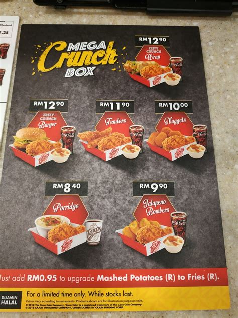 Texas Chicken Malaysia Menu & Price – Visit Malaysia