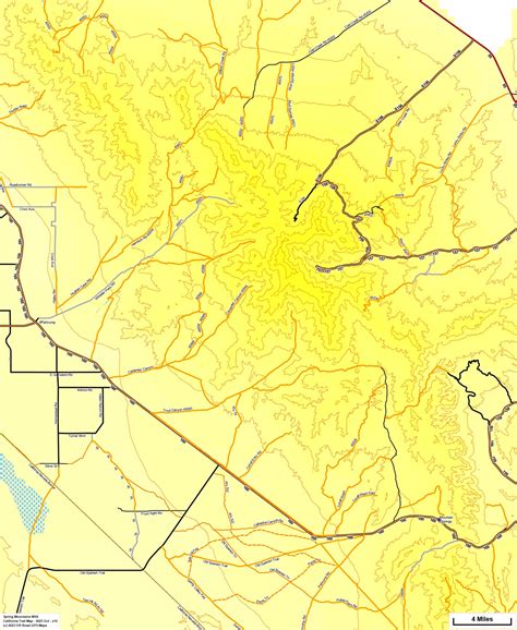 Spring Mountains NRA - California Trail Map