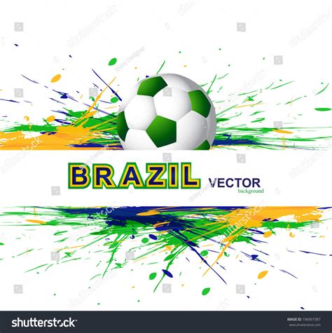 Soccer Beautiful Texture Brazil Colors Grunge Stock Vector (Royalty Free) 196997387 | Shutterstock