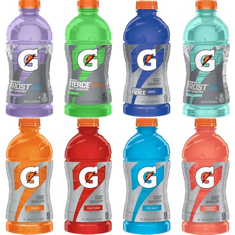 Gatorade Thirst Quencher Sports Drink Flavors Variety Pack, 20 Fl Oz (10 Pack ...