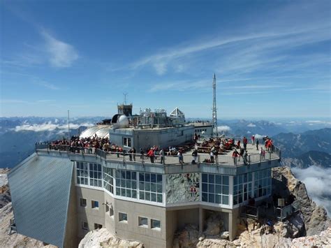 Zugspitze, the tallest mountain in Germany. Took a cable car to the top ...