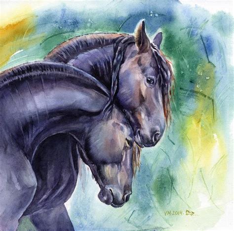 Love and horses by VeronikaFrizz on DeviantArt | Horses, Horse painting, Horse art