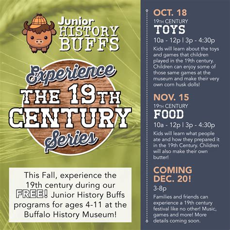 Junior History Buffs: Experience the 19th Century! - The Buffalo History Museum