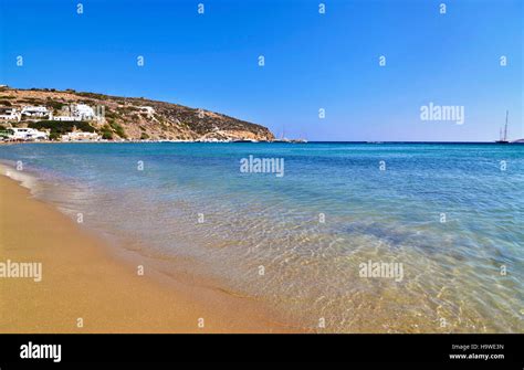 Platys Gialos beach at Sifnos island Greece Stock Photo - Alamy