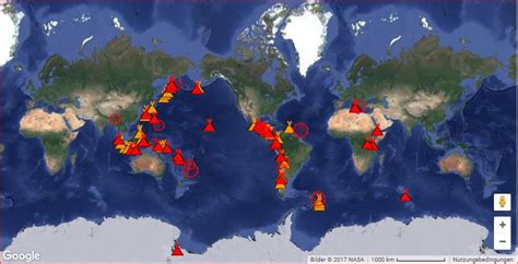 The Ring of Fire is exploding right now: 32 volcanoes erupting, 33 showing minor activity, and ...