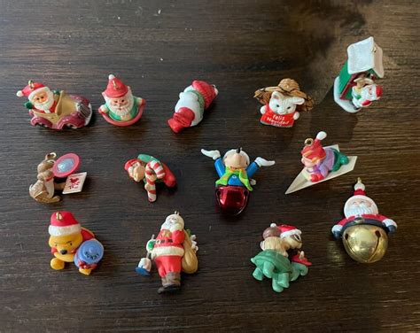 Vintage Hallmark Miniatures Christmas Ornaments, Collector Series From 1980s-90s, Lot of 13 - Etsy