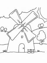 Windmill coloring Pages sketch template