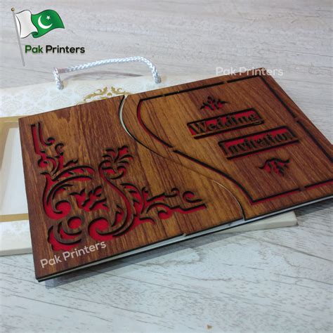 wd12 wooden wedding cards - Pak Printers