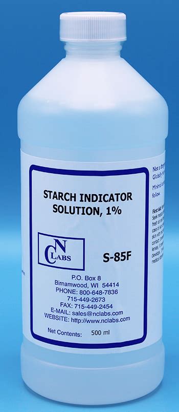 Starch Indicator Solution, 1% – S-85F – NC Labs Products