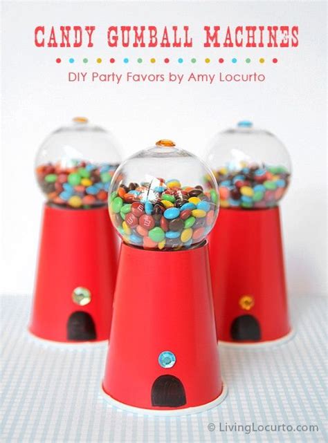 diy gumball machine party favors - cute!~a cup, a plastic christmas ...