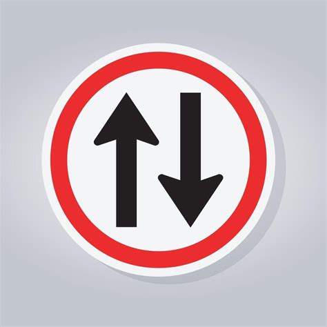 Two Way Traffic Road Sign 2301029 Vector Art at Vecteezy