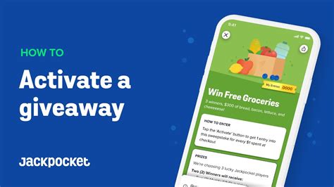 How to Activate a Giveaway | Jackpocket Lottery App - YouTube