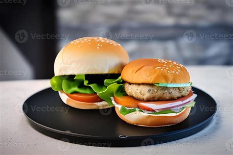 Crispy Chicken Burger 14939305 Stock Photo at Vecteezy