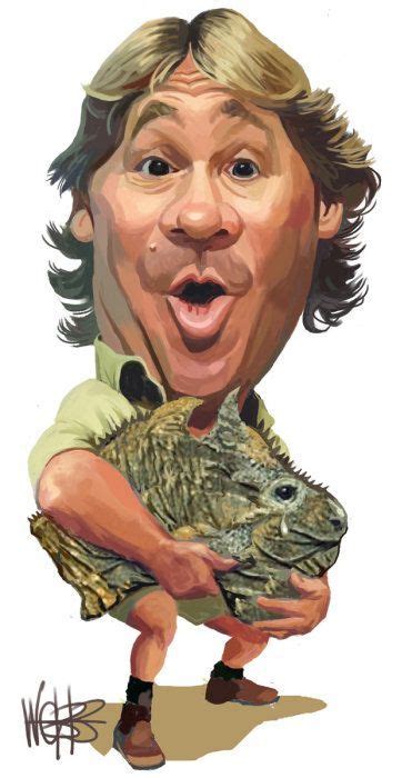 steve irwin | Cartoon faces, Celebrity caricatures, Caricature sketch