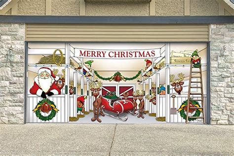 Victory Corps Outdoor Christmas Holiday Garage Door Banner Cover Mural ...