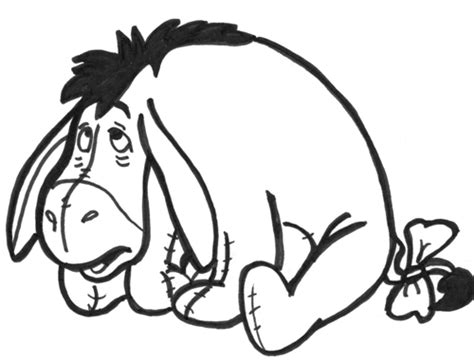 Drawing Eeyore from Winnie the Pooh Series in Easy Steps Tutorial – How to Draw Step by Step ...